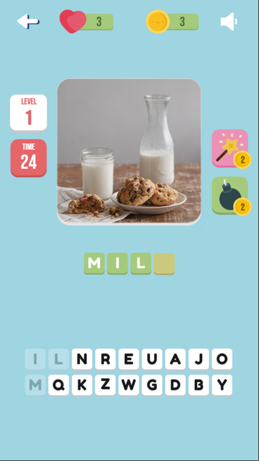 Guess The Word Game Play Screenshot.