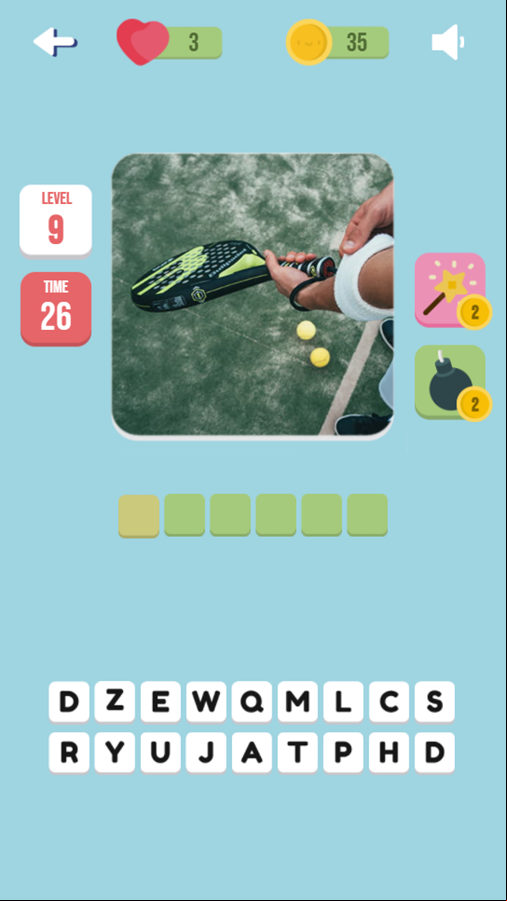 Guess The Word Game Level Progress Screenshot.