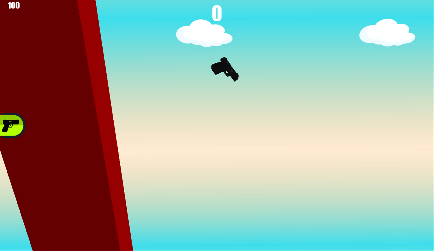 Gun Sprint Game Welcome Screen Screenshot.