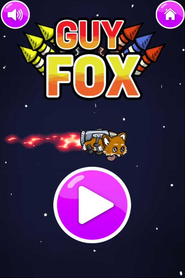 Guy Fox Game Welcome Screen Screenshot.