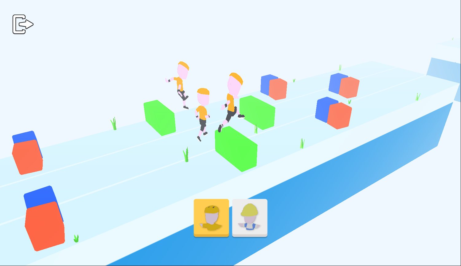 Guys Transform Game Platforming Screenshot.