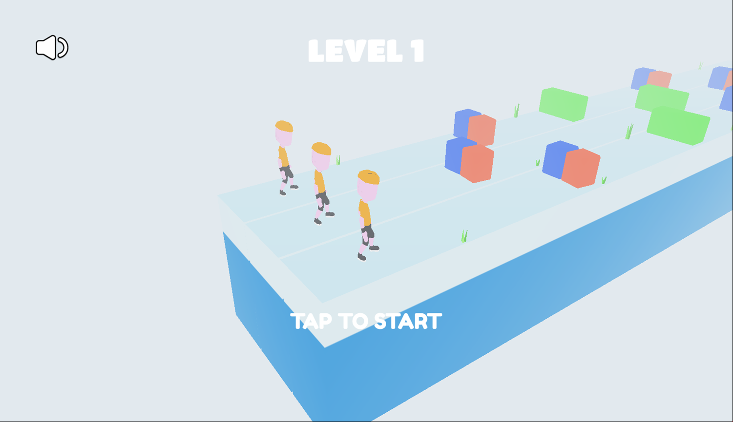 Guys Transform Game Welcome Screen Screenshot.