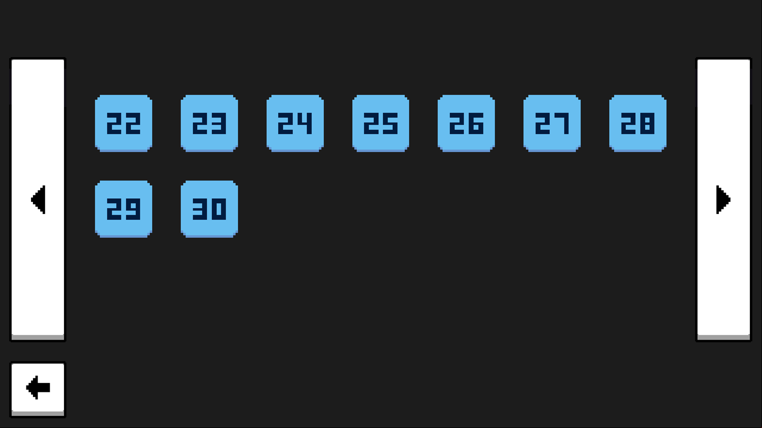 GyroForcer Game Level Select Screen Screenshot.