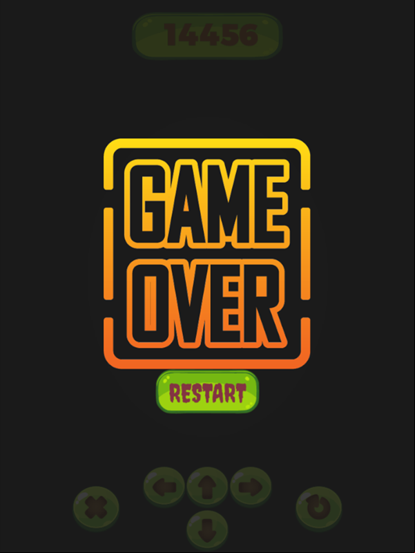 Halloween 2048 Game Over Screen Screenshot.