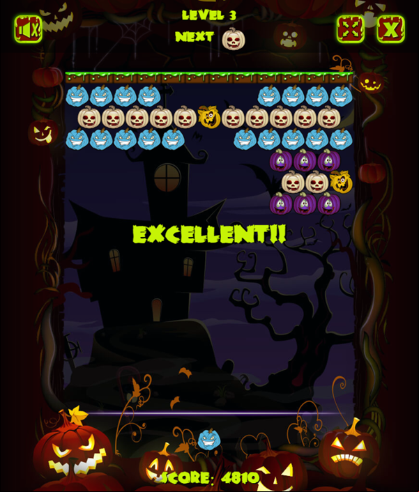 Halloween Shooter Game Play Screenshot.