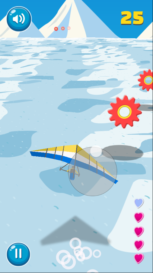 Hang Glider Game Play Screenshot.