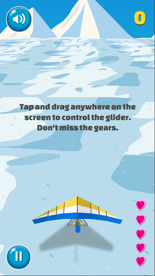 Hang Glider Game How To Play Screenshot.