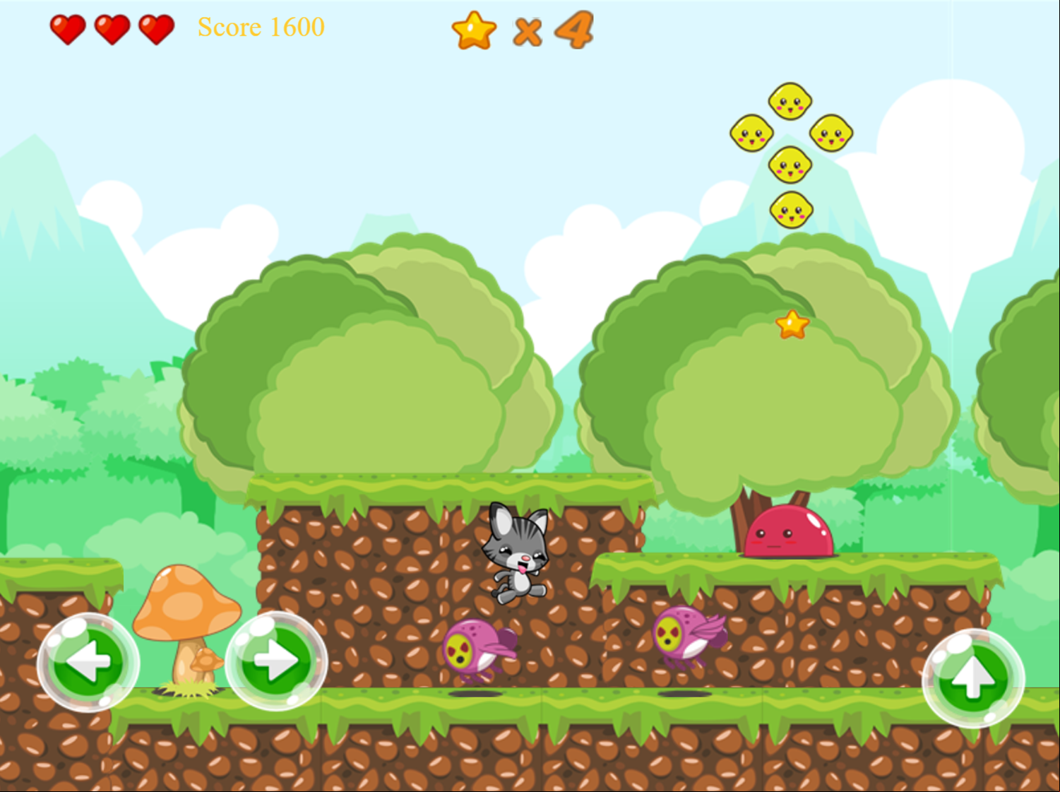 Happy Cat Adventure Game Next Level Screenshot.