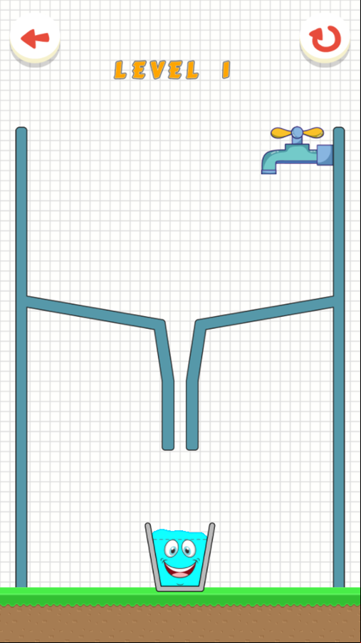 Happy Cups Game Level Complete Screenshot.