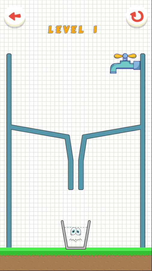 Happy Cups Game Level Start Screenshot.