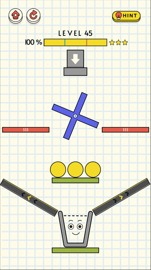 Happy Filled Glass 2 Game Final Level Screenshot.
