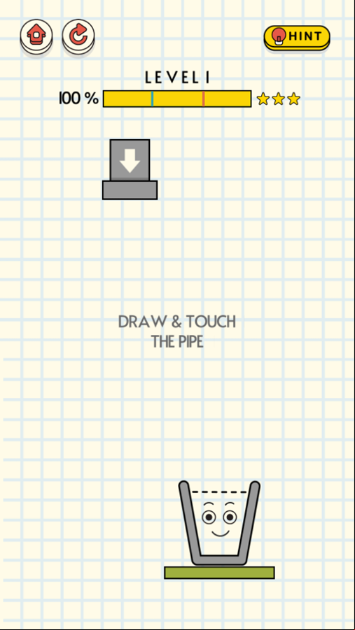 Happy Filled Glass 2 Game Level Start Screenshot.