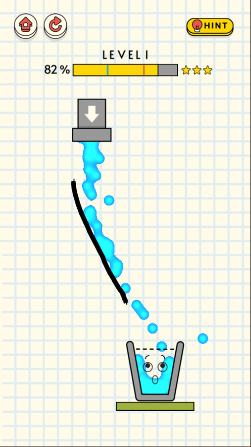 Happy Filled Glass 2 Game Pour Water Screenshot.