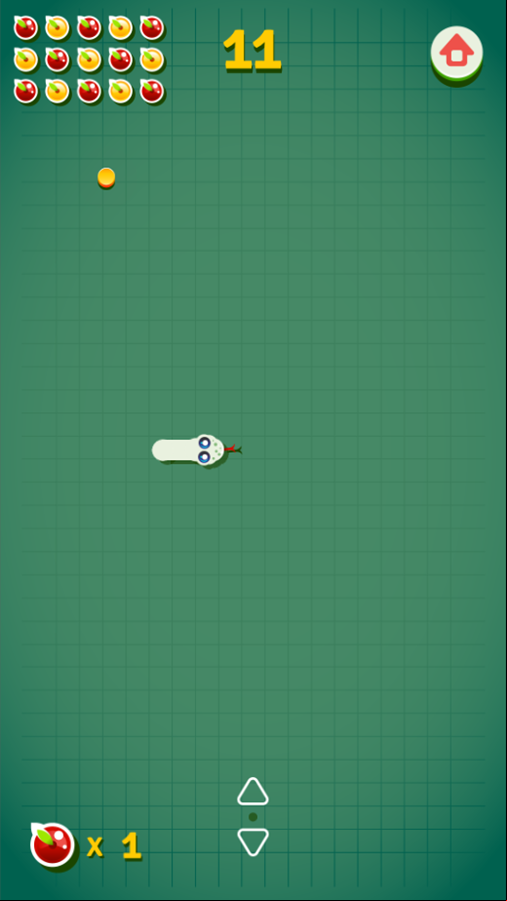 Happy Snake Game Level With Many Fruits Screenshot.