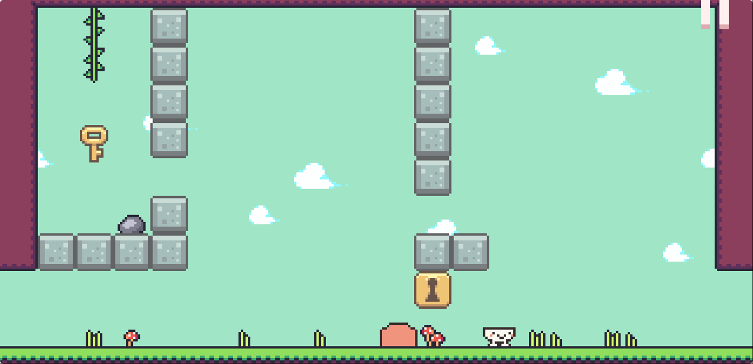 Head Throw Puzzle Game Drop Head to Collect Key Screenshot.