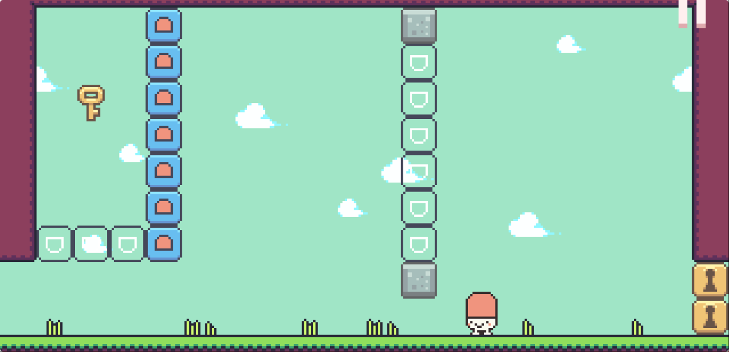 Head Throw Puzzle Game Switching Platforms Screenshot.