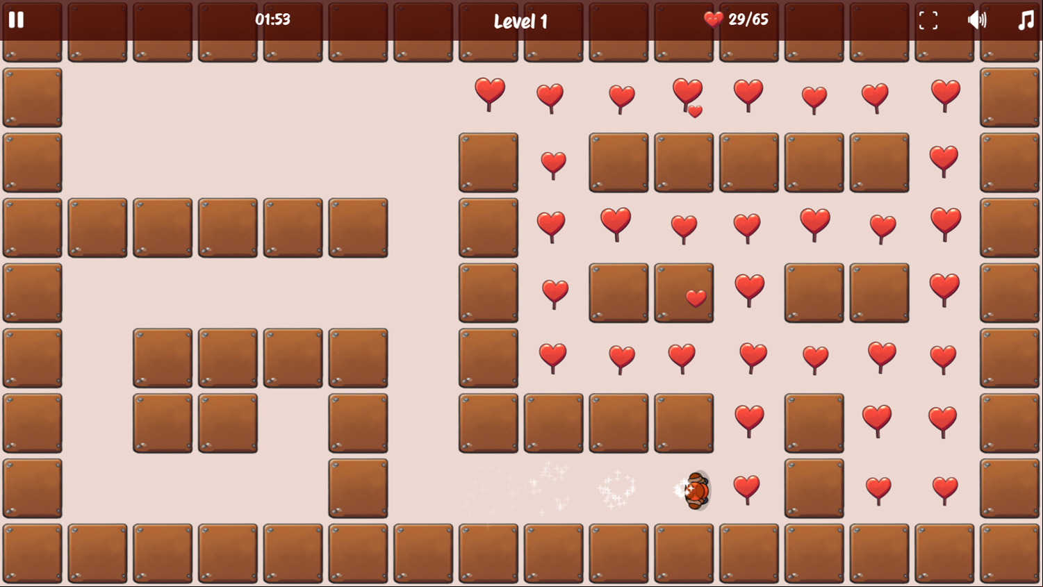 Heartscape Hero Game Level Play Screenshot.