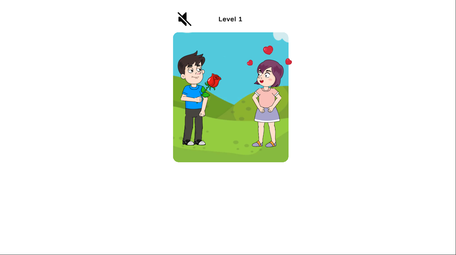 Help The Couple Game Level Start Screenshot.