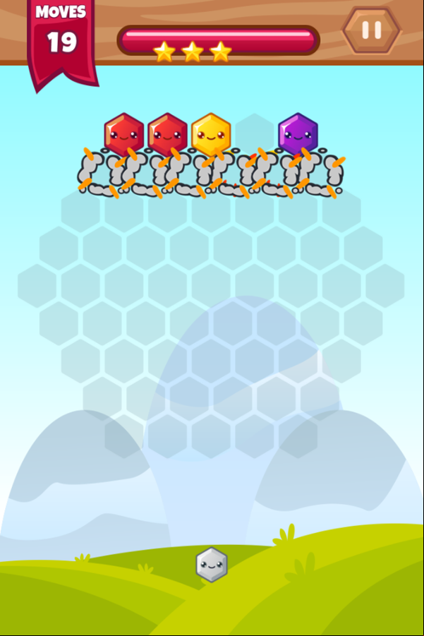 Hexa Blocks Game Fill Bar Screenshot.
