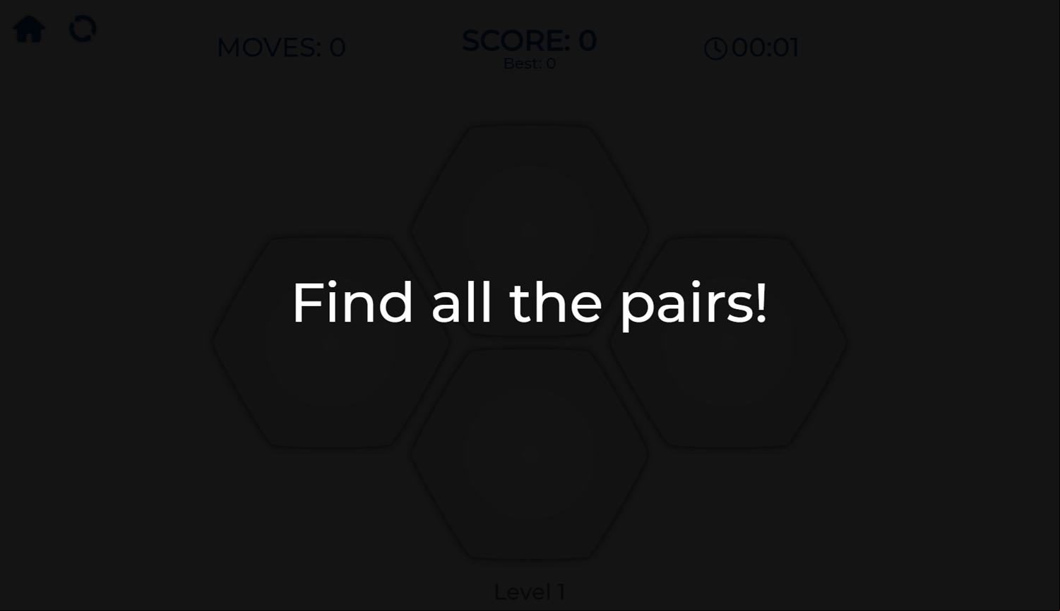 Hexa Memory Game How To Play Screenshot.