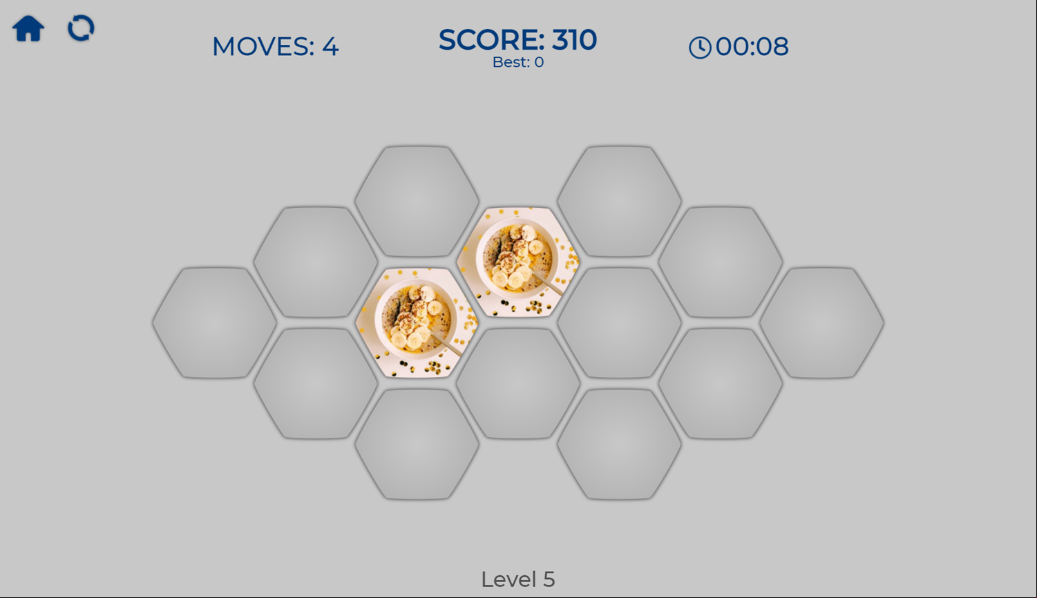Hexa Memory Game Next Level Screenshot.