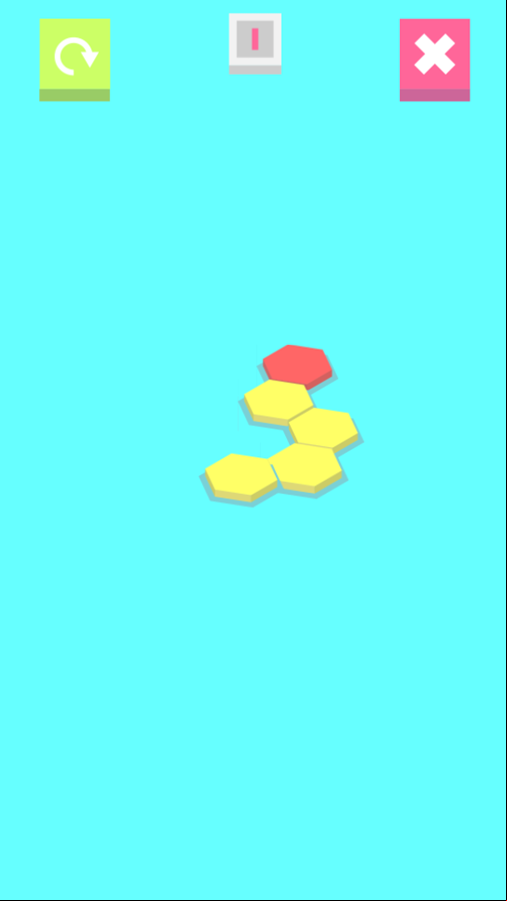 Hexa Path Game Level Play Screenshot.