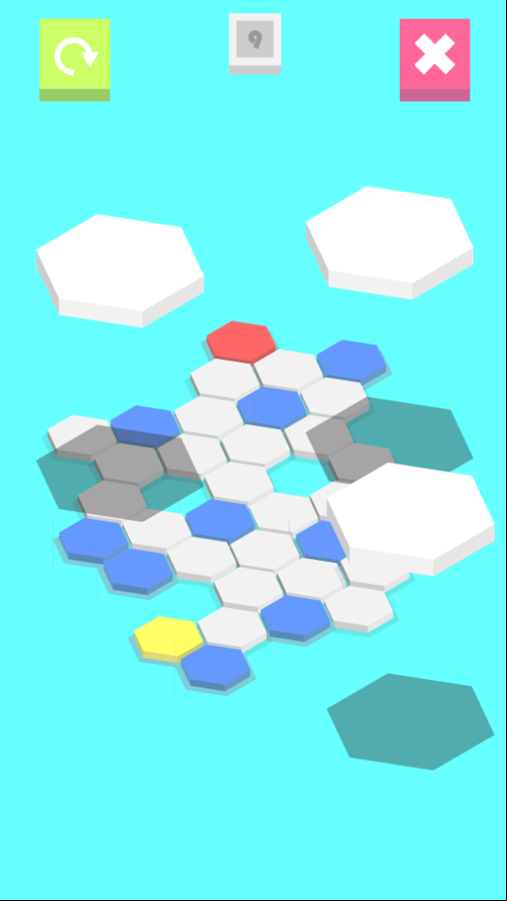Hexa Path Game Level Progress Screenshot.