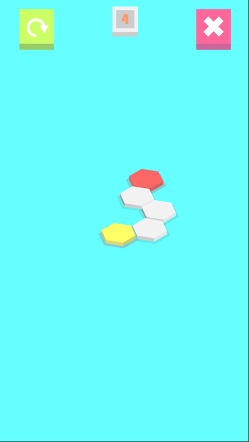 Hexa Path Game Level Start Screenshot.