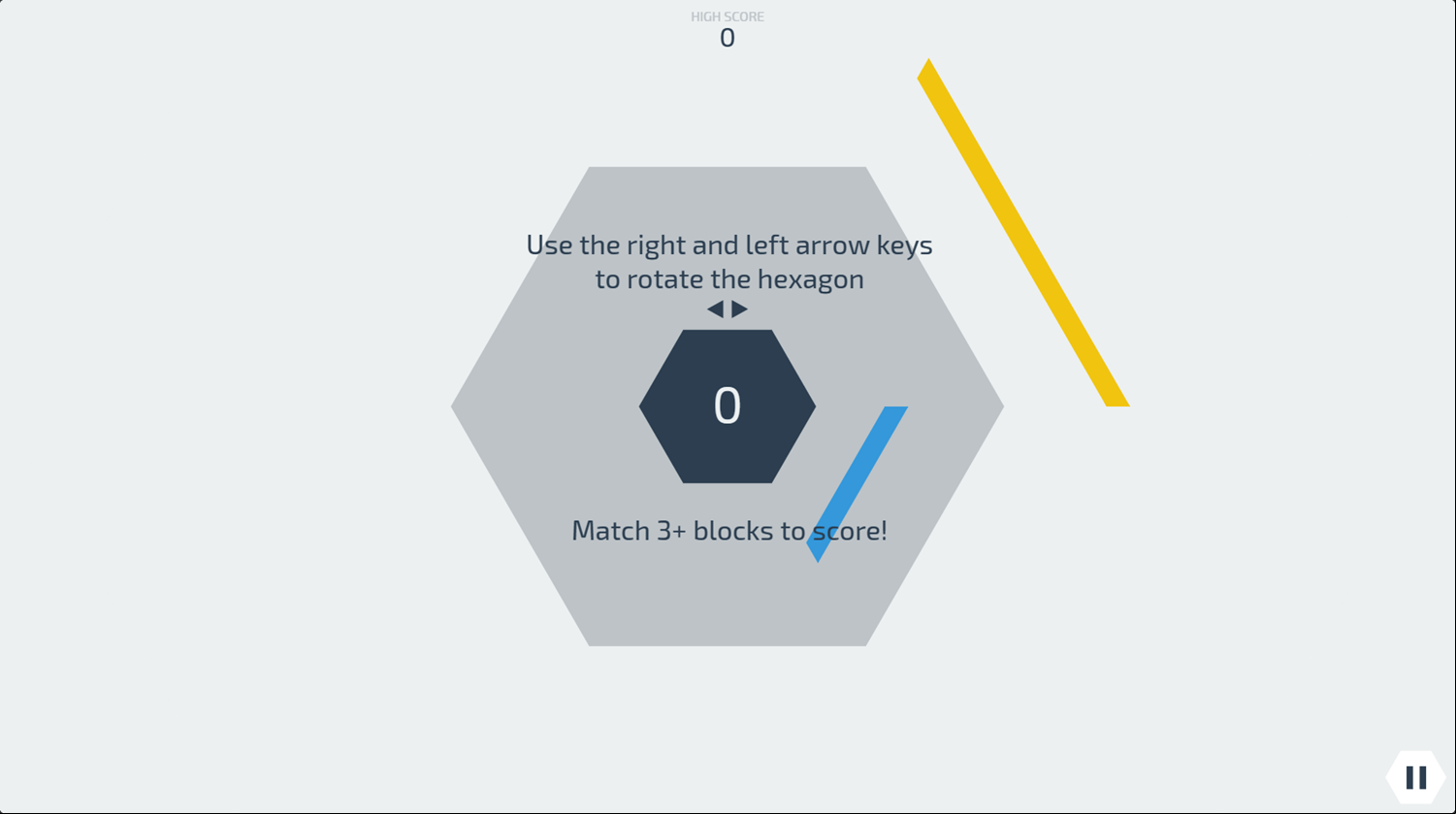 Hextris Game How To Play Screenshot.