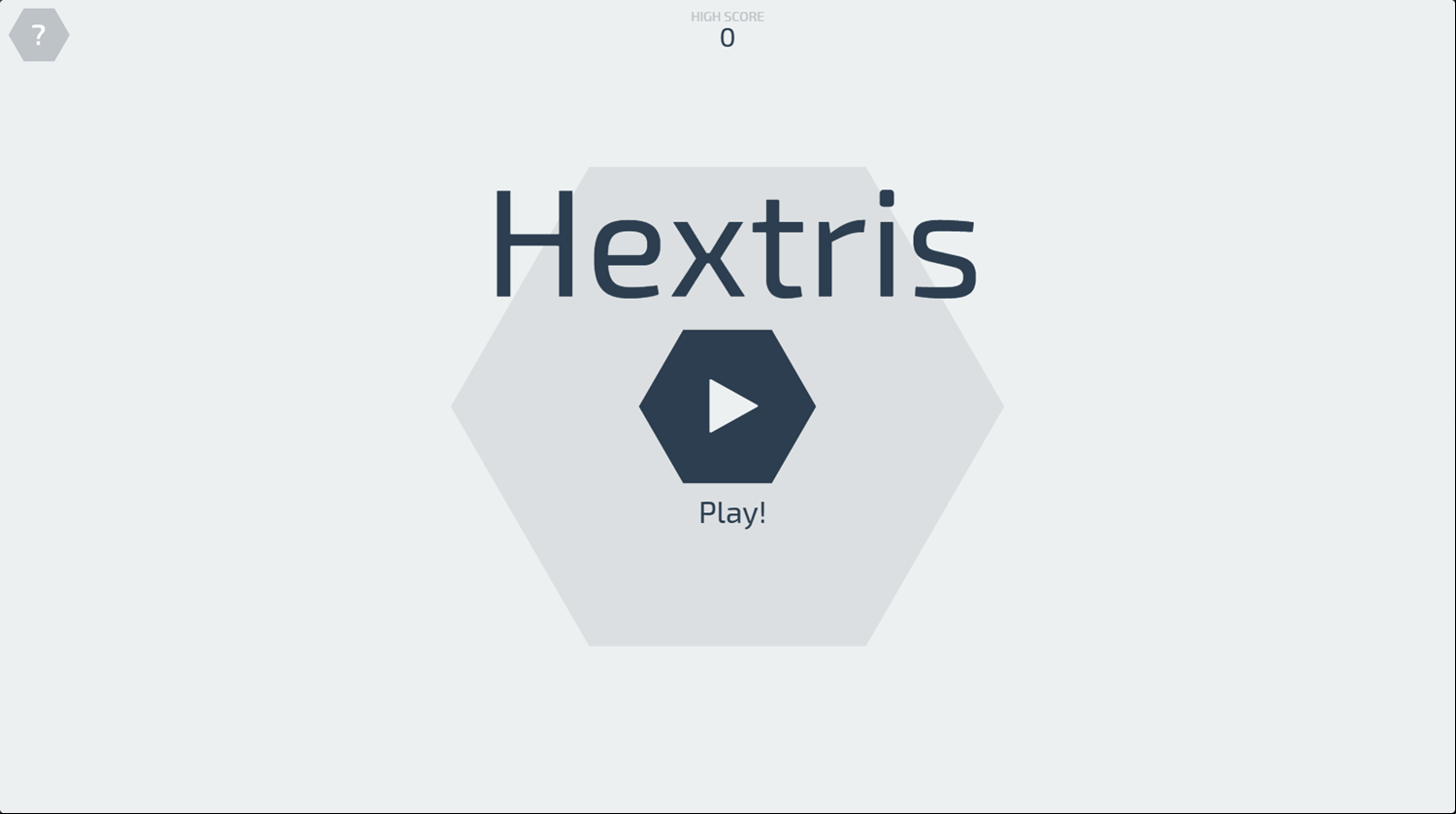 Hextris Game Welcome Screen Screenshot.