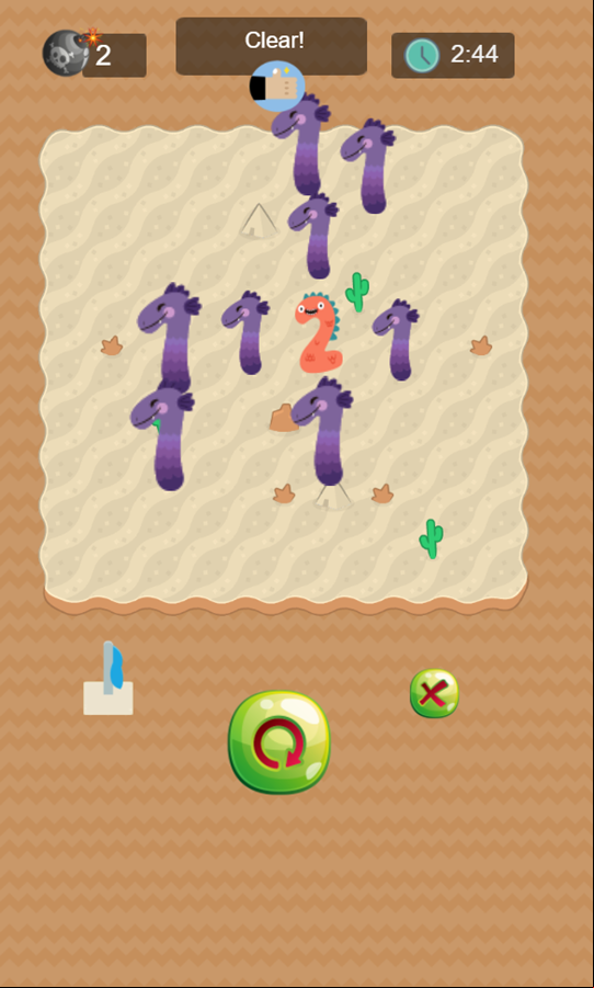 Hidden Monster Game Level Guess Screenshot.