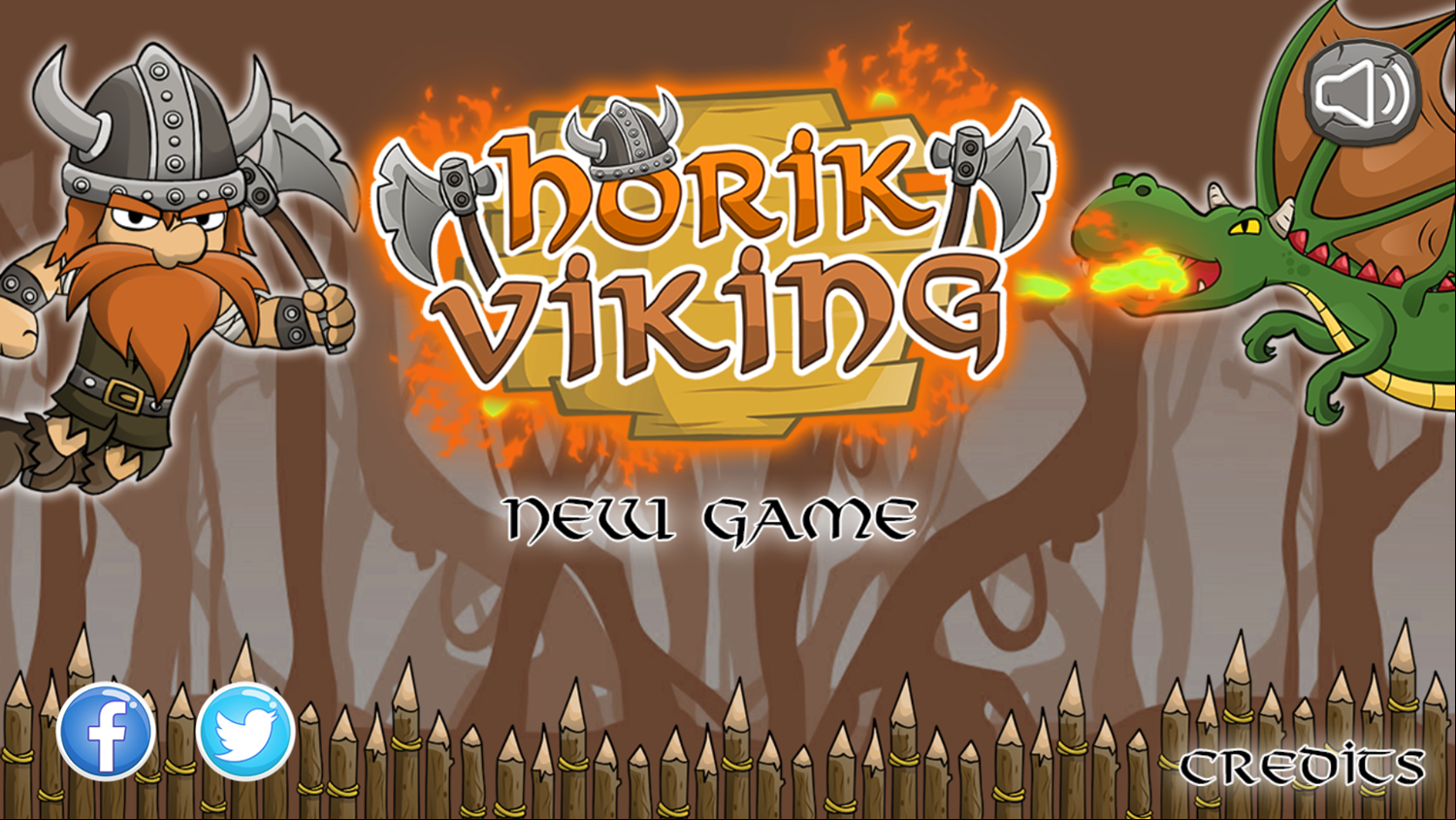 Horik Viking Game Welcome Screen Screenshot.
