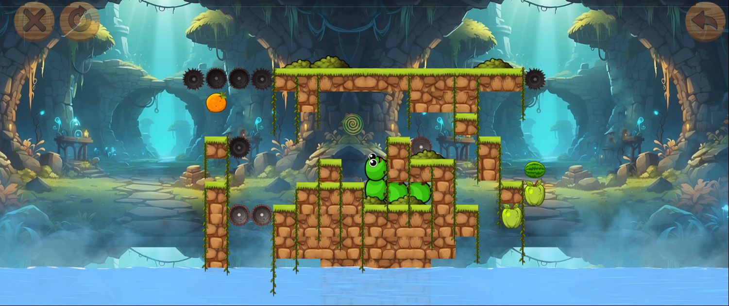 Hungry Caterpillar Game Final Level Screenshot.