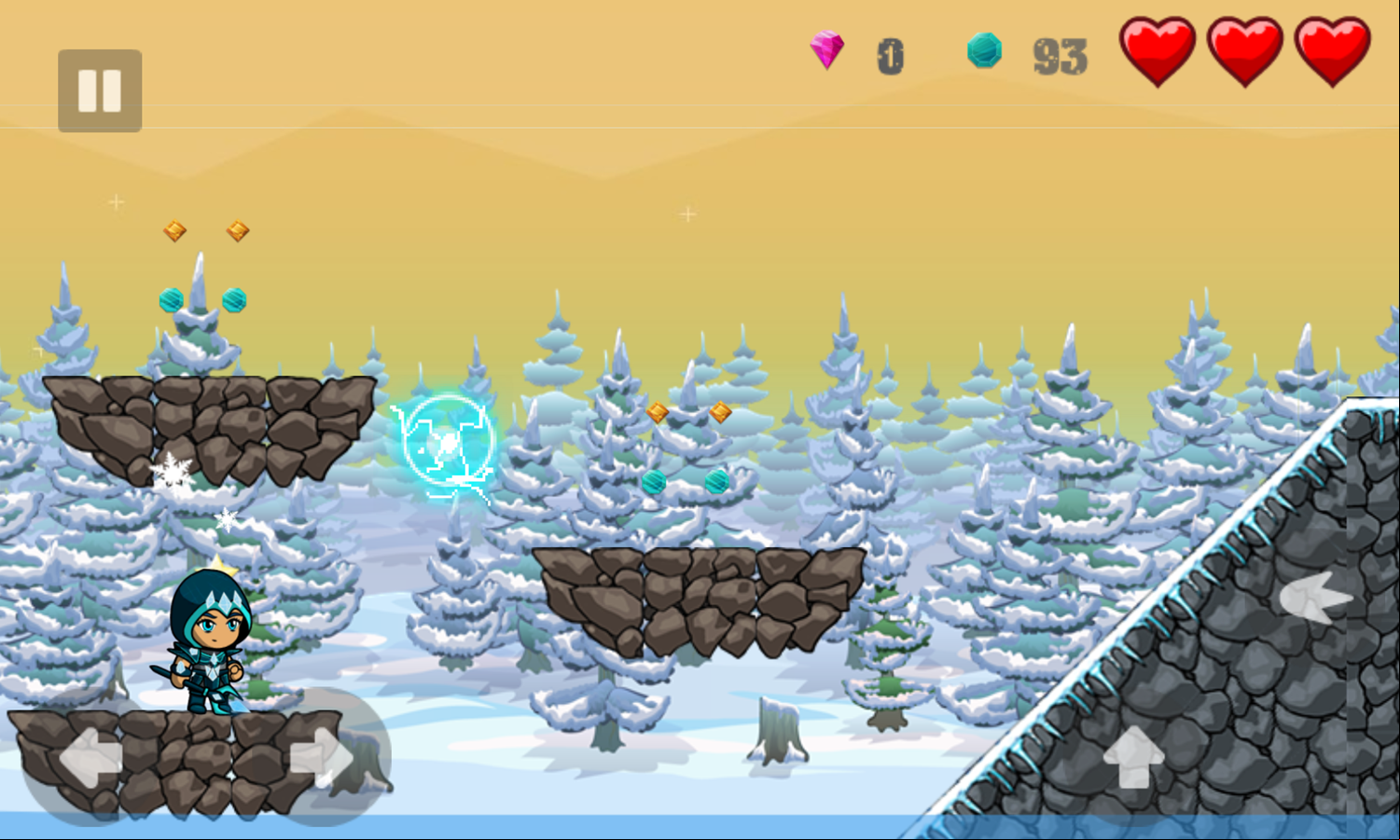 Ice Wizard Adventure Game Next Level Screenshot.