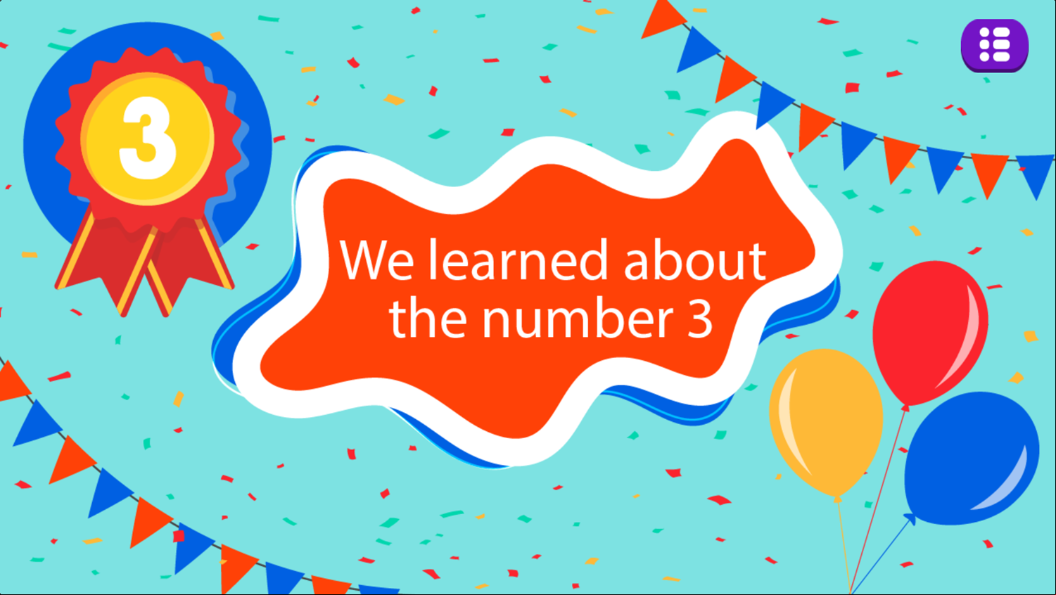 Identify The Number 3 Game Complete Screenshot.