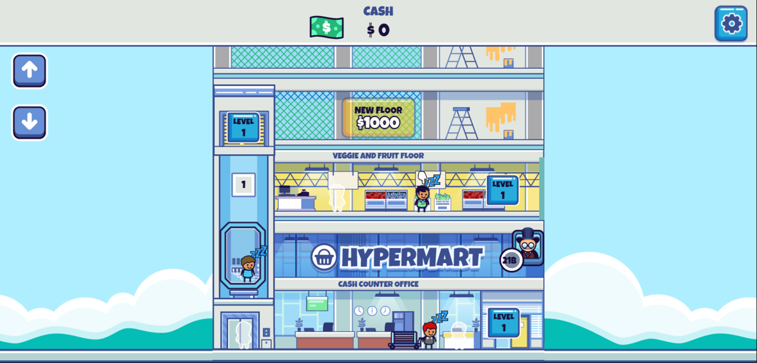 Idle Hypermart Empire Game Select Worker Screenshot.