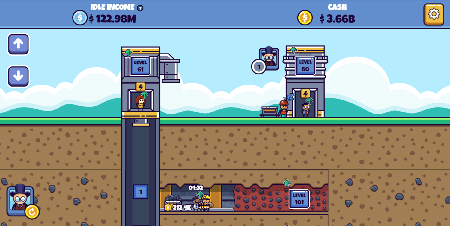 Idle Mining Empire Gameplay Screenshot.