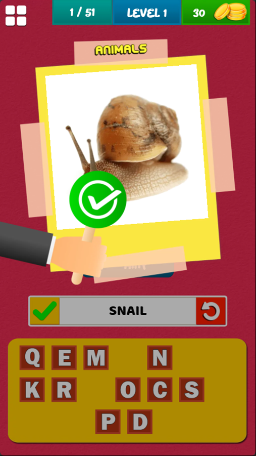 Images Detective Game Level Complete Screenshot.