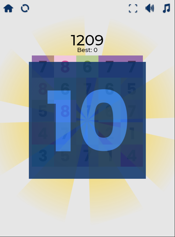 Impossible 10 Game Level Complete Screenshot.