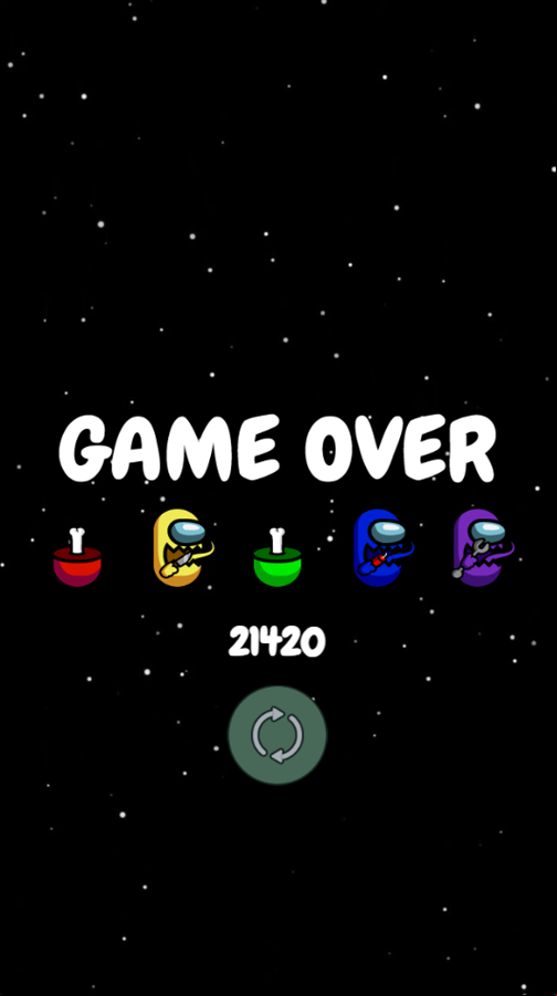 Imposter Connect Game Over Screenshot.