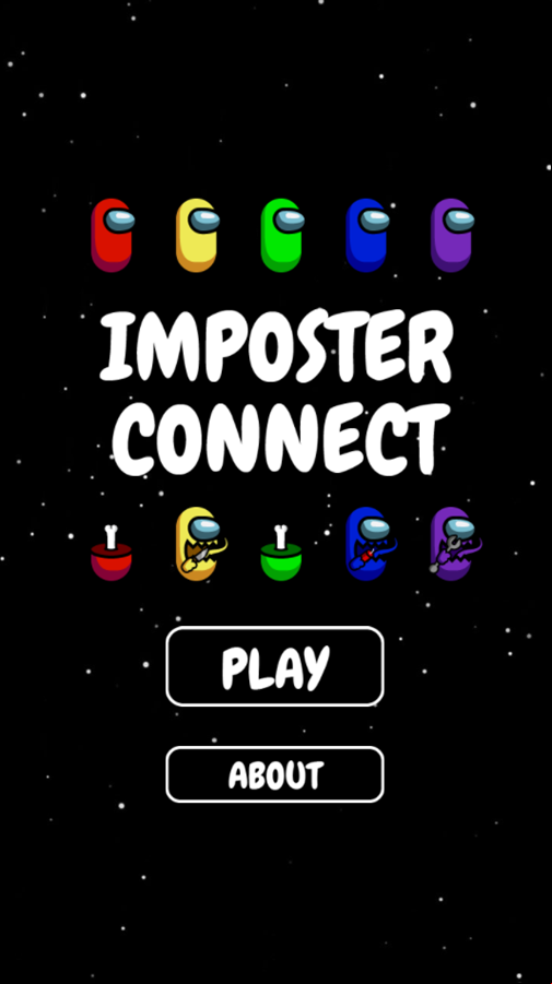 Imposter Connect Game Welcome Screen Screenshot.