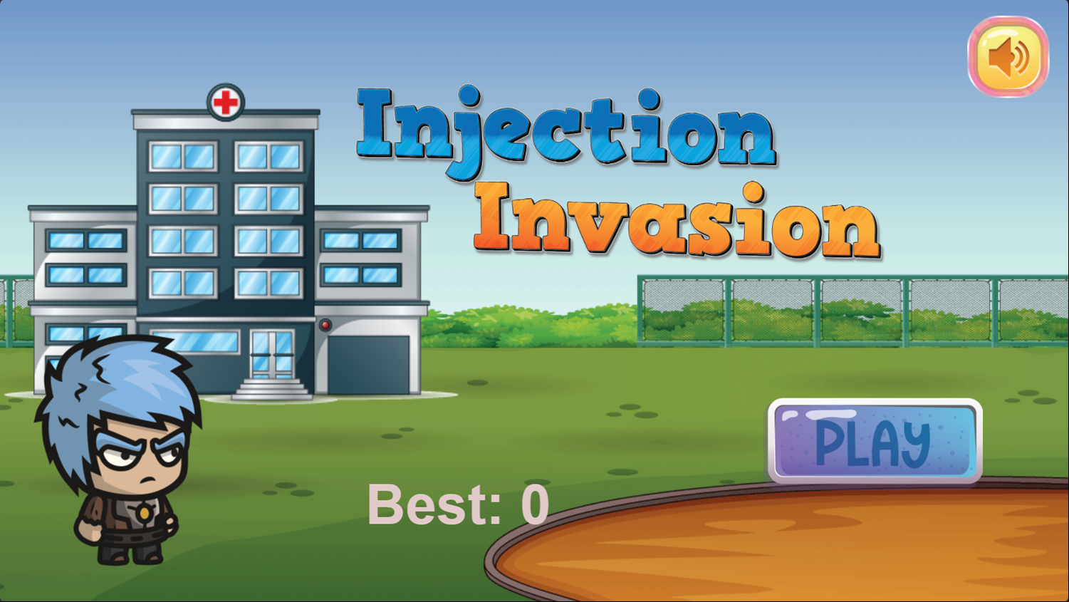 Injection Invasion Game Welcome Screen Screenshot.