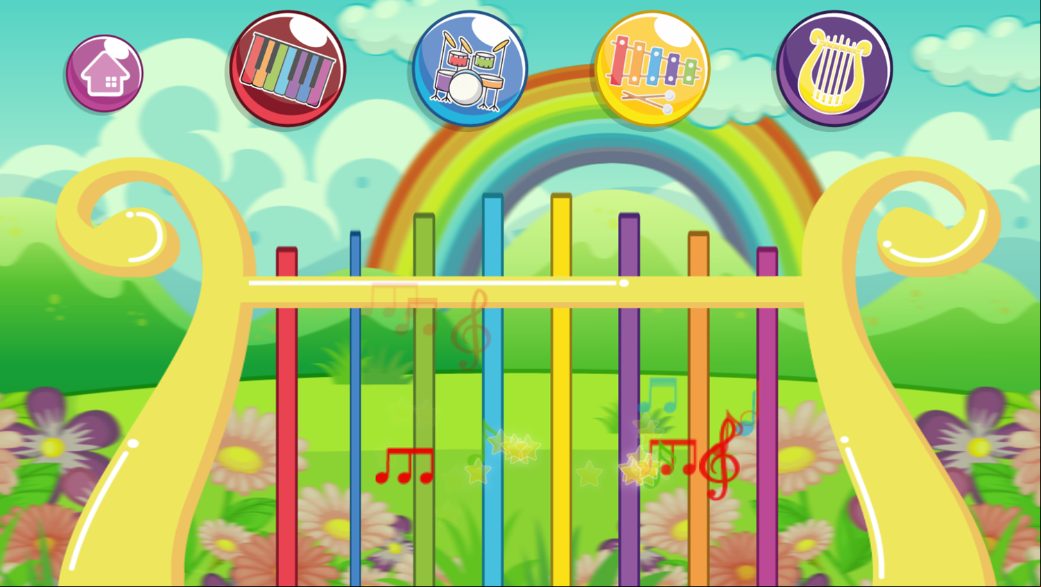 Instruments for Kids Lyre Screenshot.