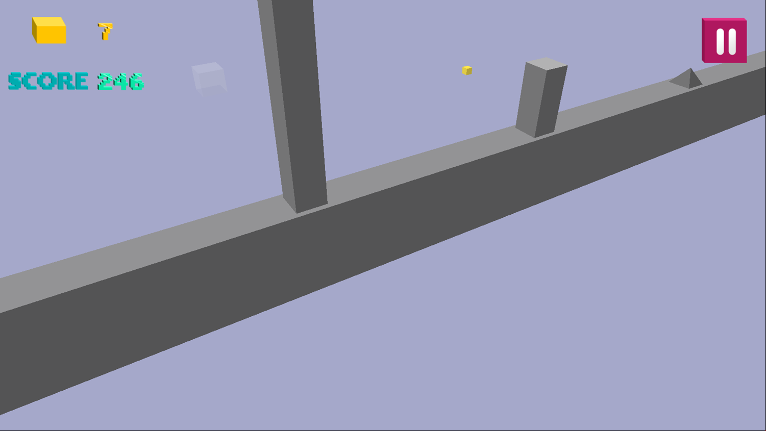 Isometric Run Game Over Screenshot.