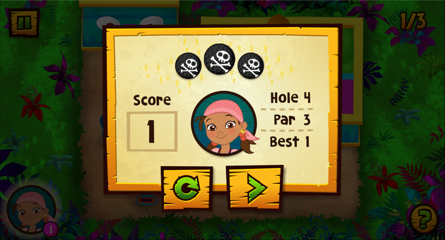 Jake & the Neverland Pirates Puttin Pirates Game Hole in One Screenshot.
