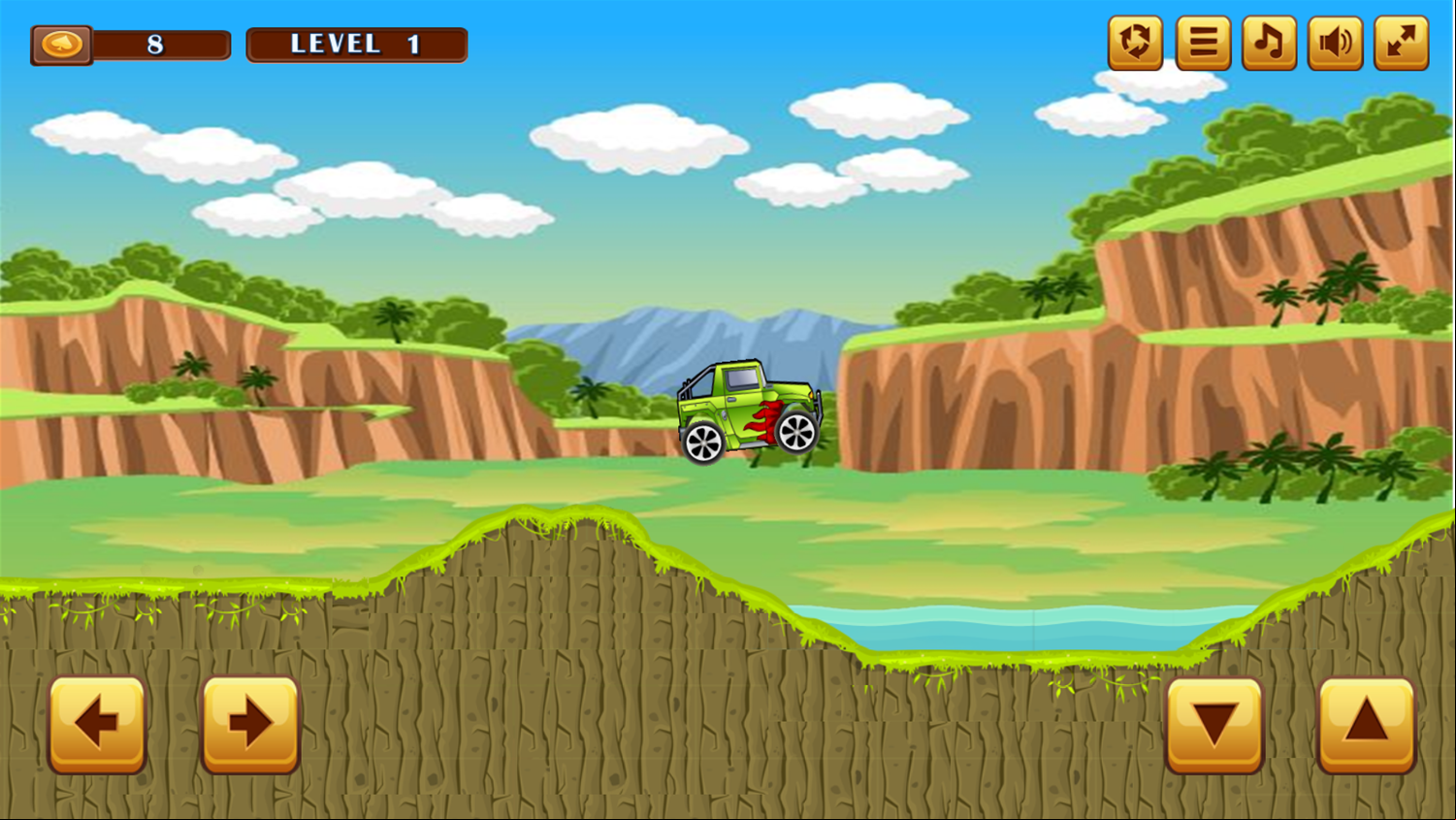 Jeep Ride Game Level Play Screenshot.