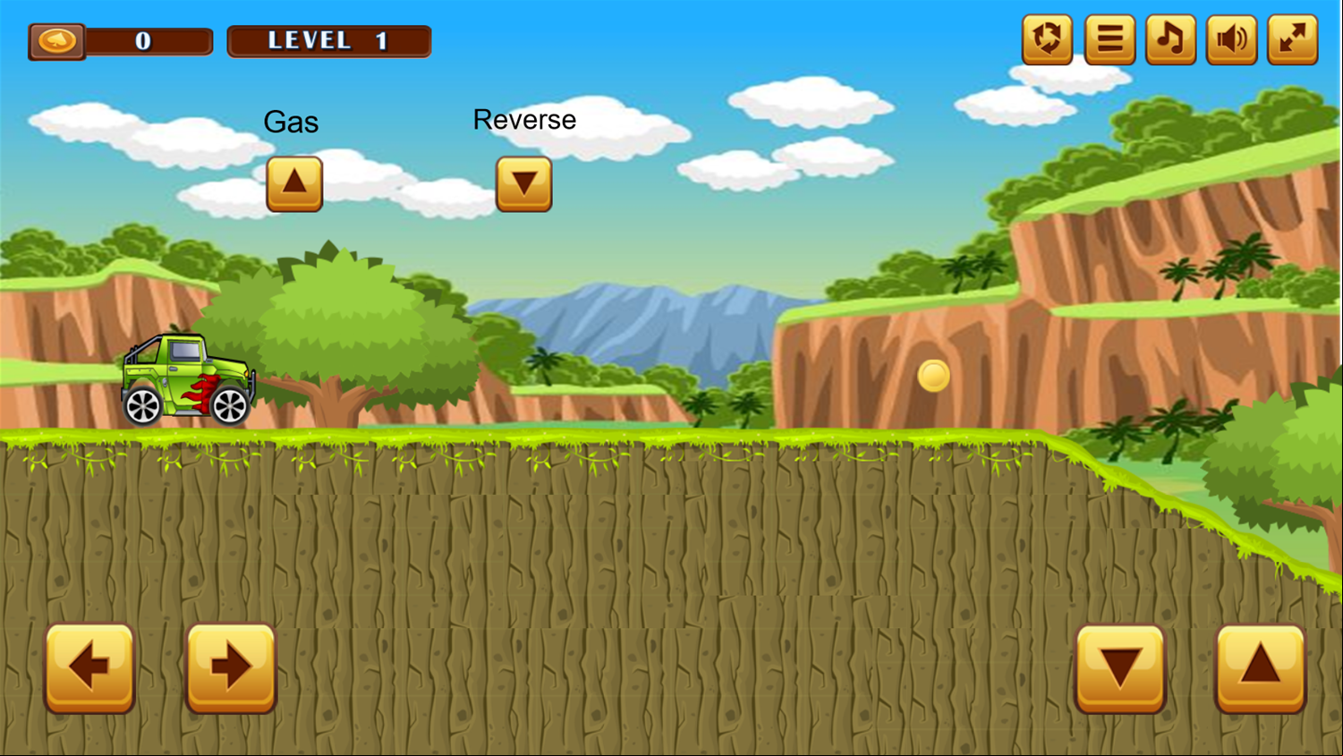 Jeep Ride Game Level Start Screenshot.