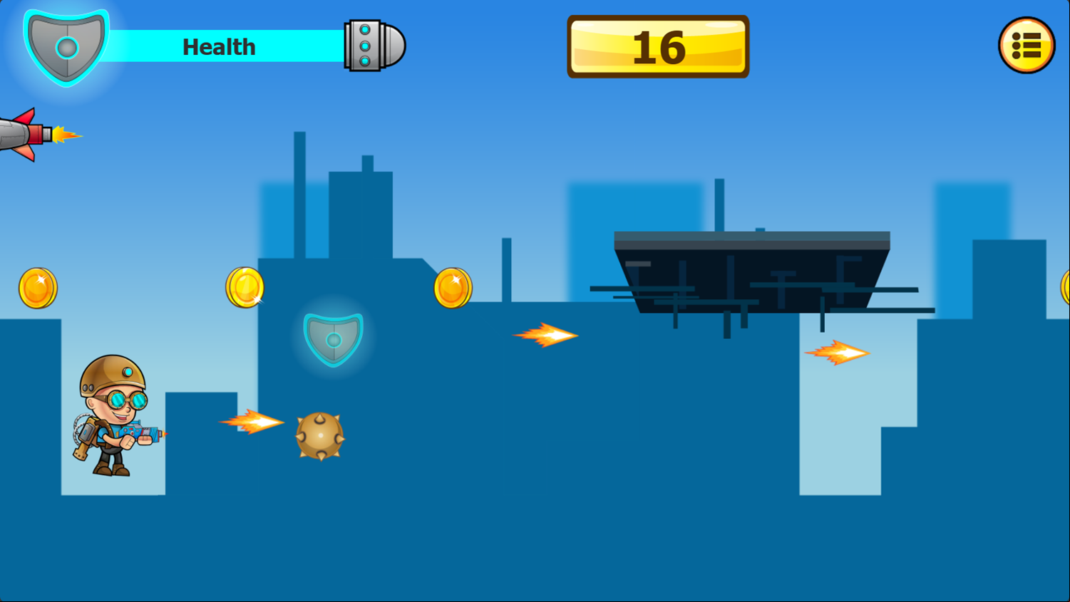 Jetpack Boy Game Play Screenshot.