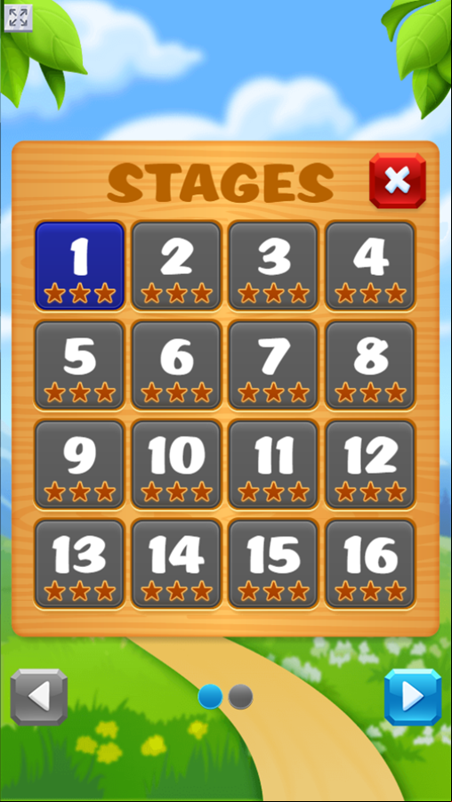 Jewel Crush  Game Stage Select Screenshot.