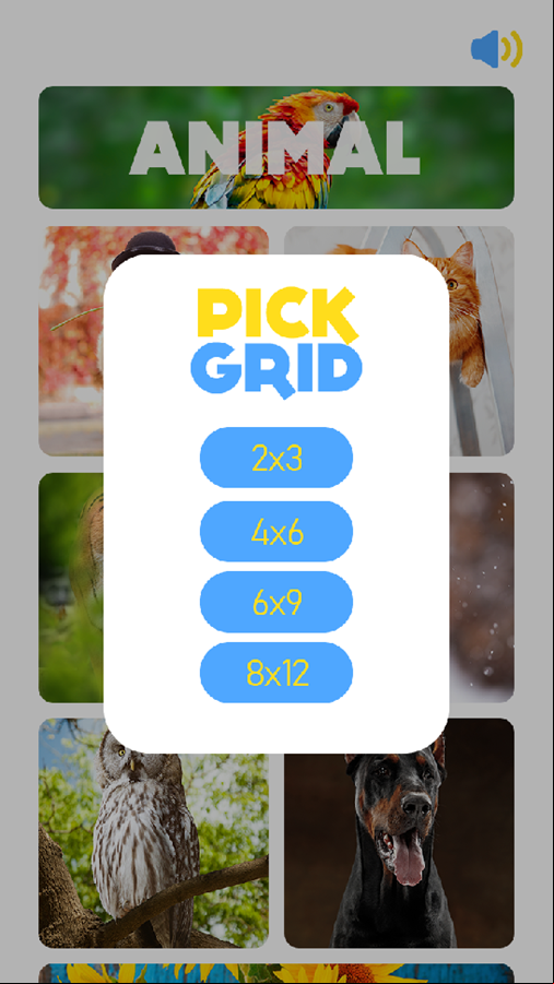 Jigsaw Puzzle Game Pick Grid Screenshot.